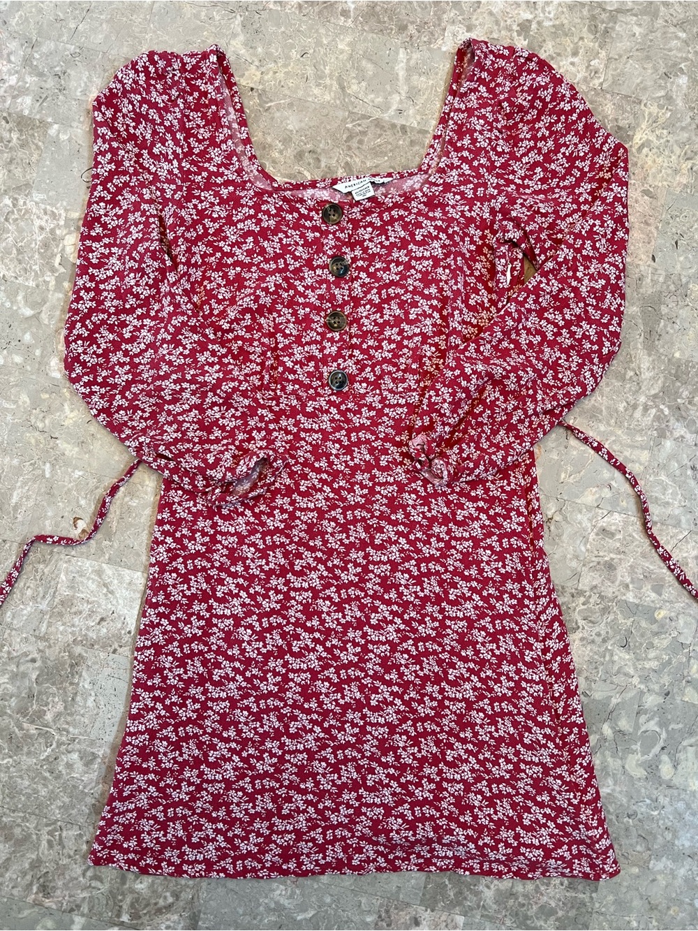 American Eagle long sleeve square neck mini dress XS